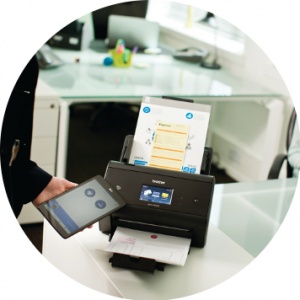 Сетевой сканер с технологией NFC - Brother ADS-3600W